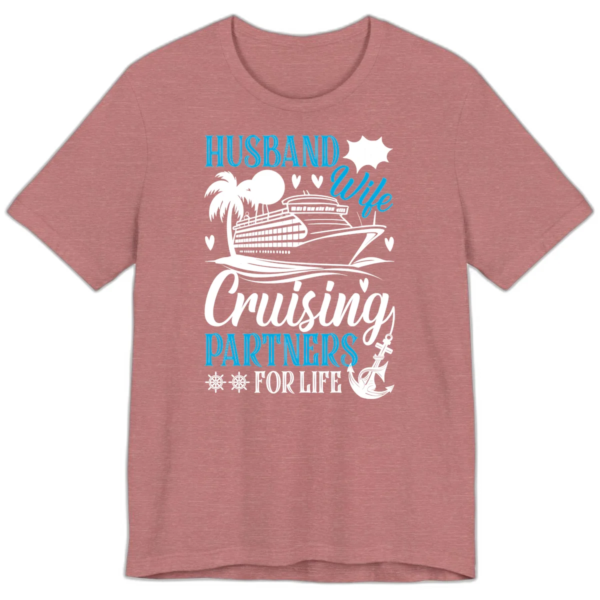 Husband Cruising Partners For Life Premium T-Shirt in Heather Mauve