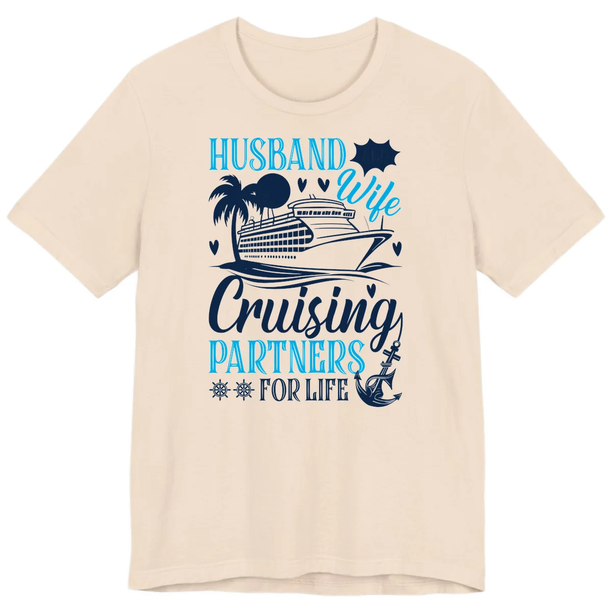 Husband Cruising Partners For Life Premium T-Shirt in Soft Cream