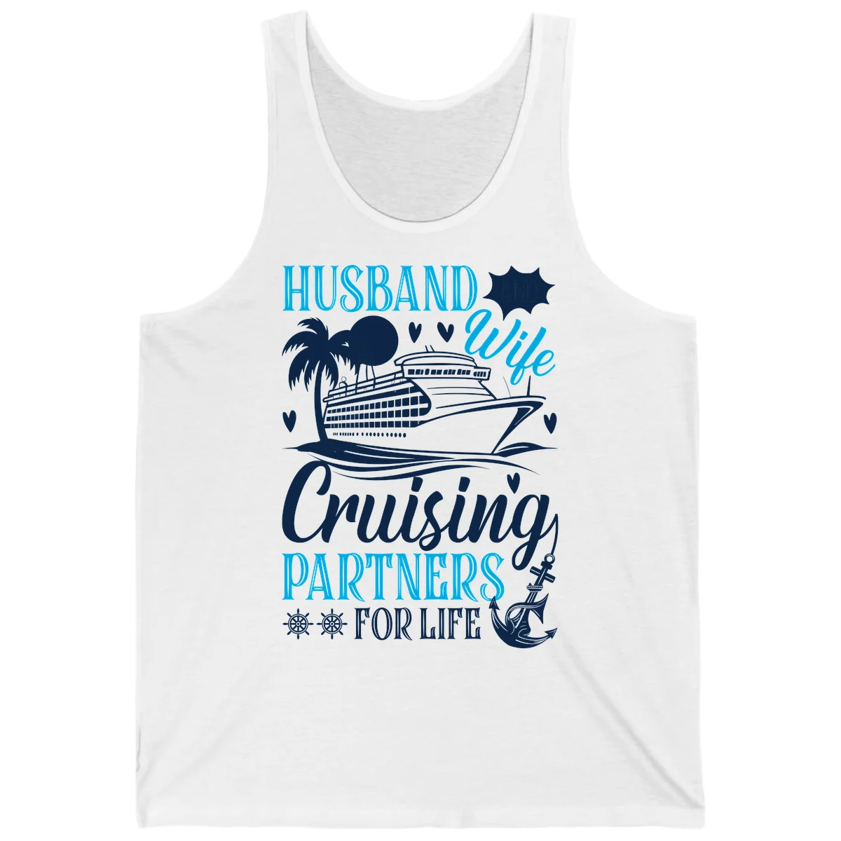 Husband Cruising Partners For Life Tank in White