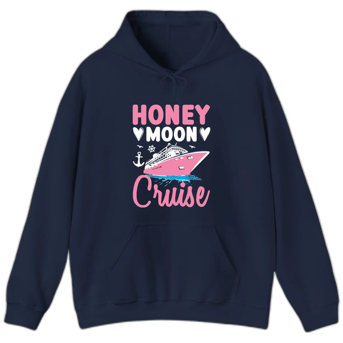 Honeymoon Cruise Club Hoodie for Romantic Getaways in Navy