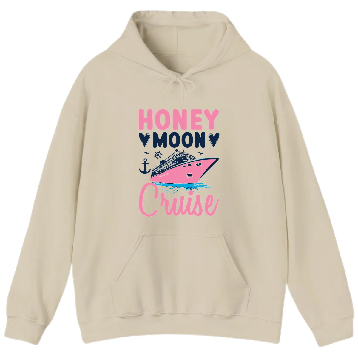 Honeymoon Cruise Club Hoodie for Romantic Getaways in Sand