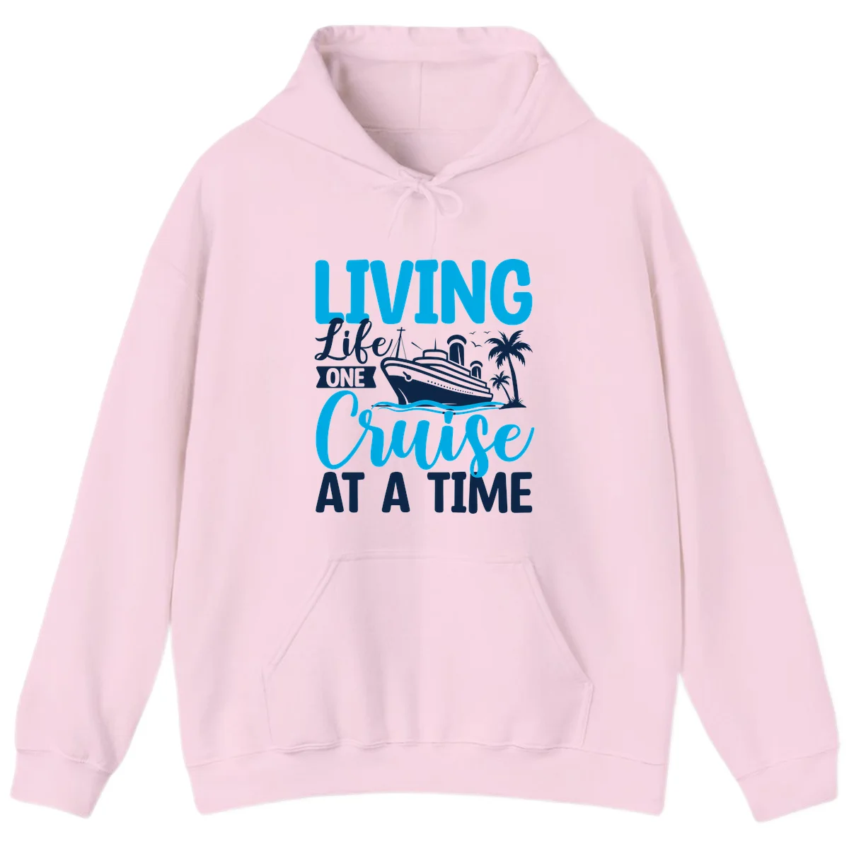 Living Like One Cruise At A Time Hoodie in Light Pink