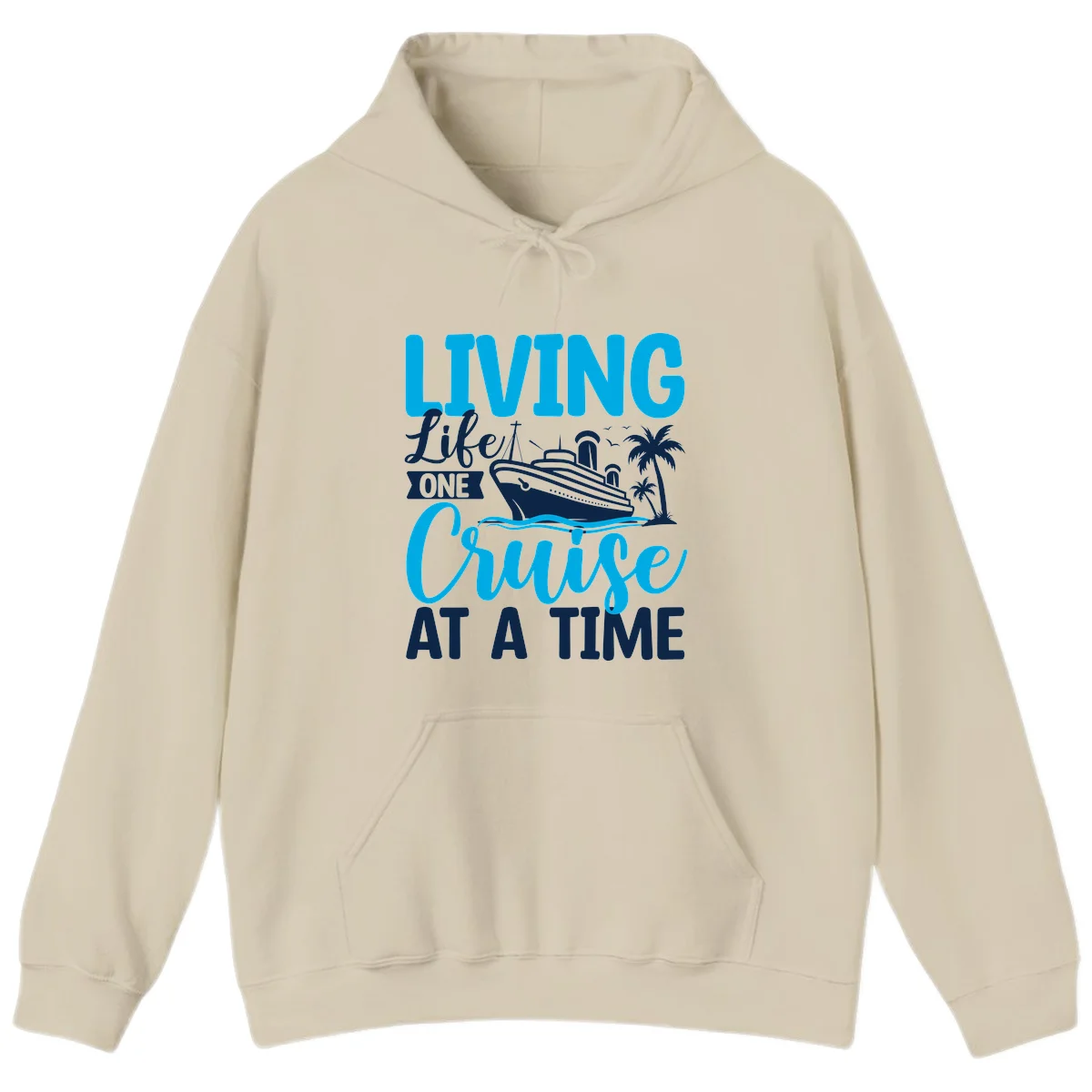 Living Like One Cruise At A Time Hoodie in Sand