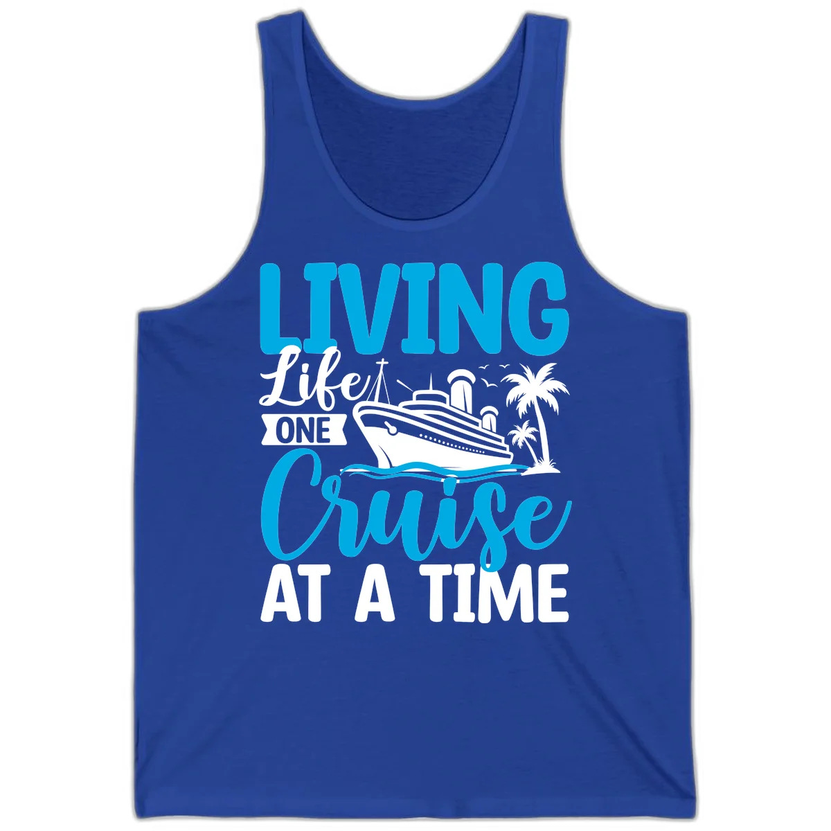 Living Like One Cruise At A Time Tank in True Royal