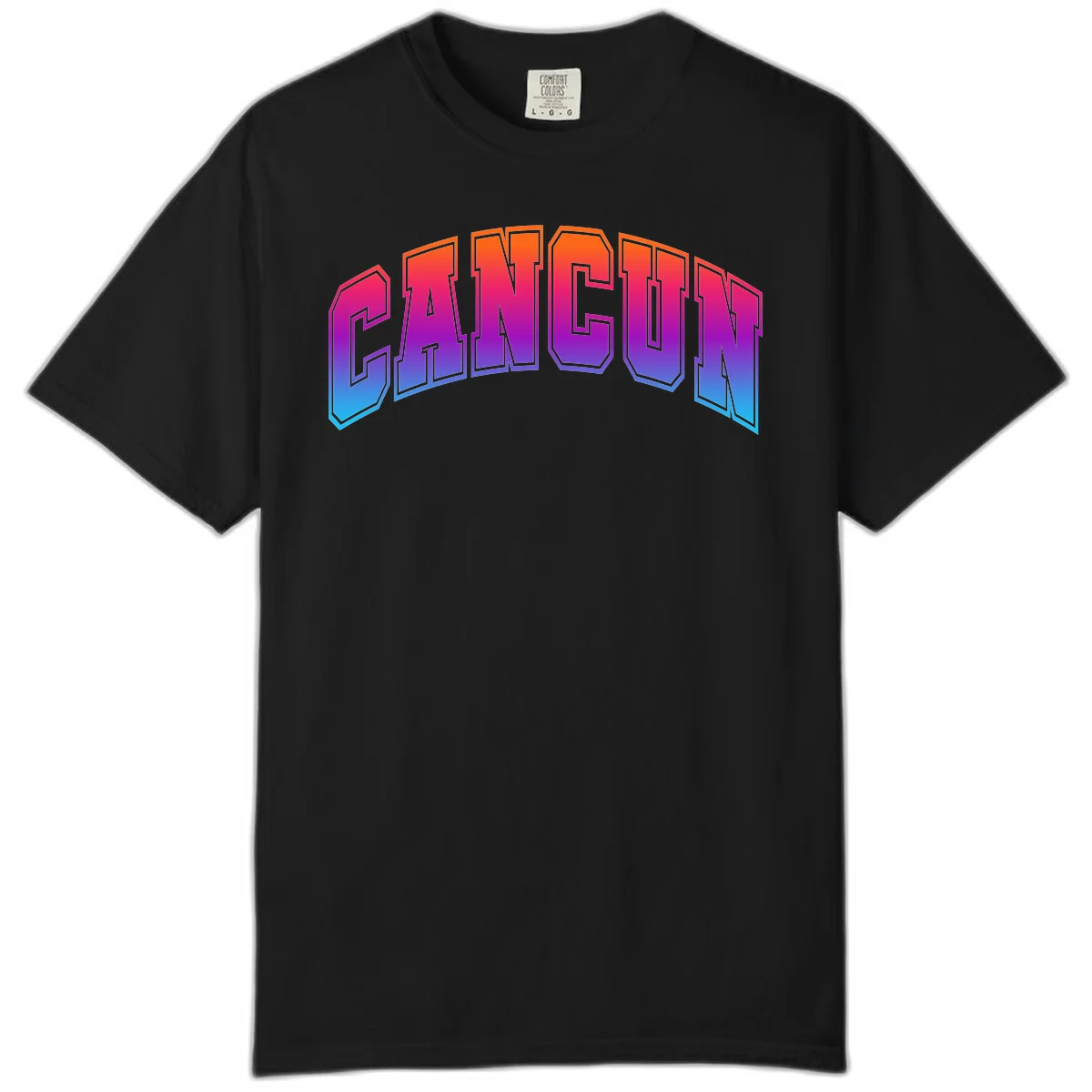 Neon Cruise Retro Vibes Comfort Color Tee in Black