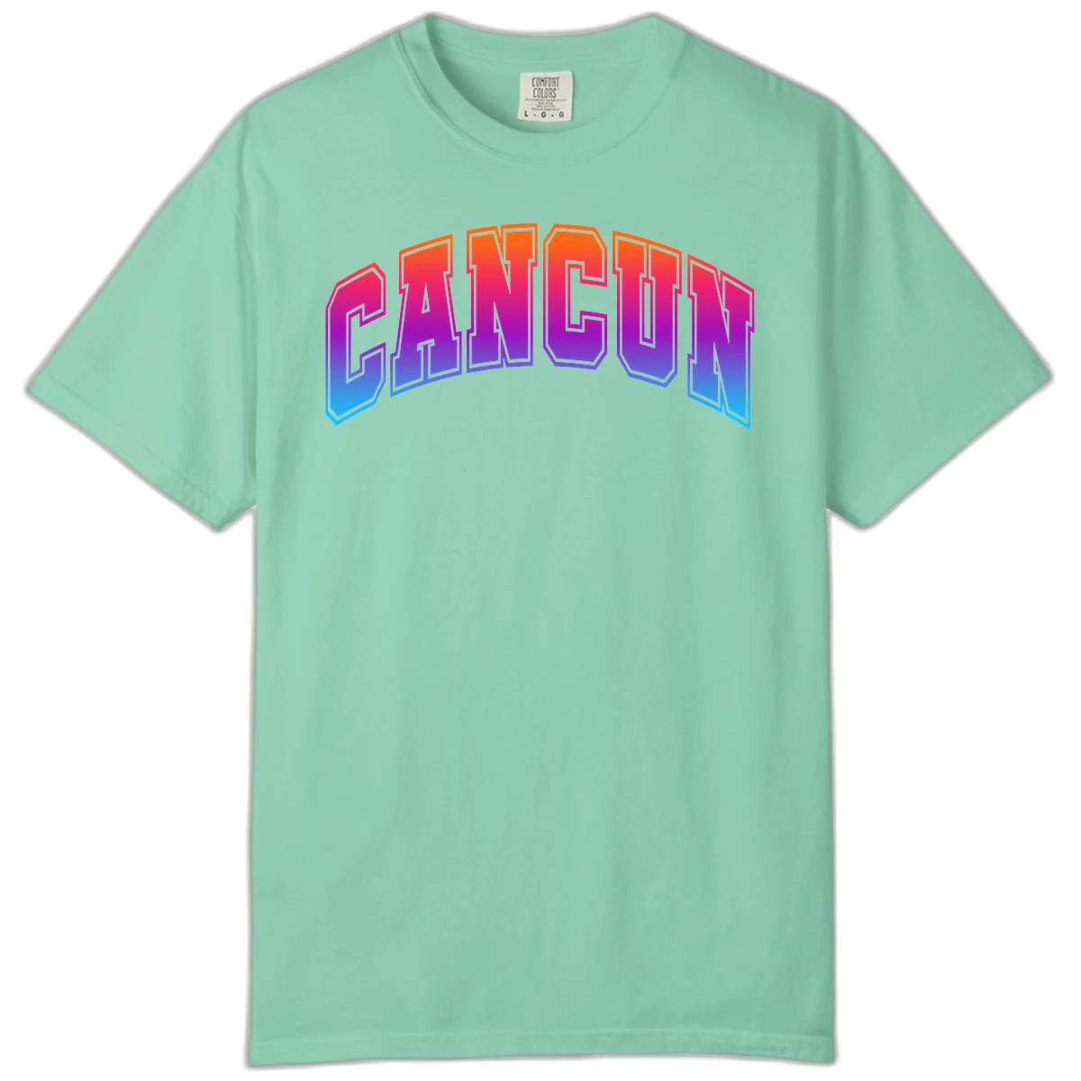 Neon Cruise Retro Vibes Comfort Color Tee in Island Reef