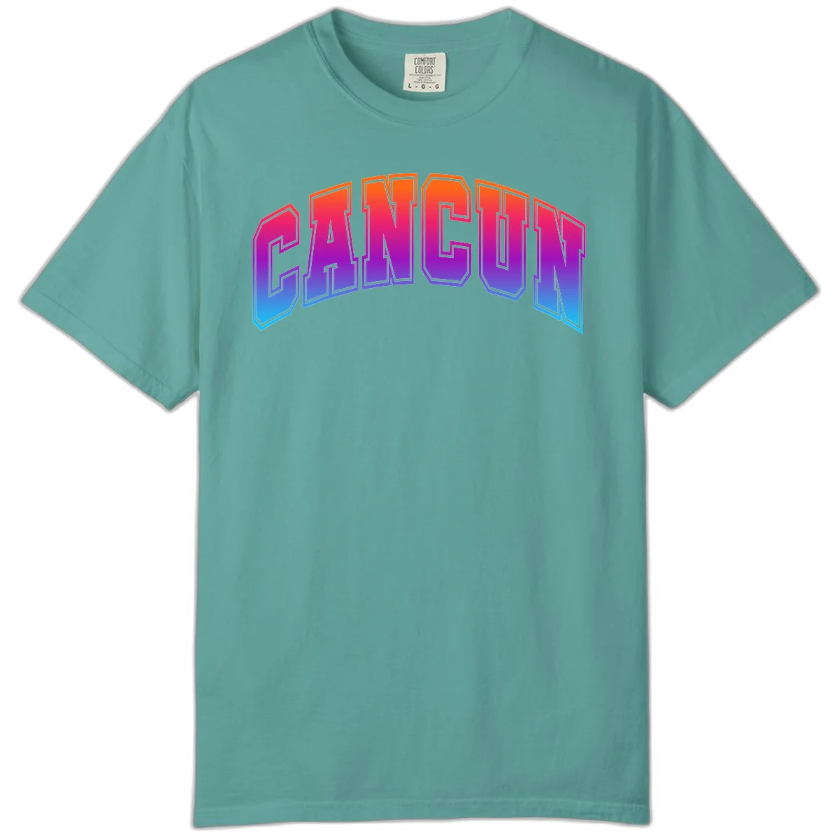 Neon Cruise Retro Vibes Comfort Color Tee in Seafoam