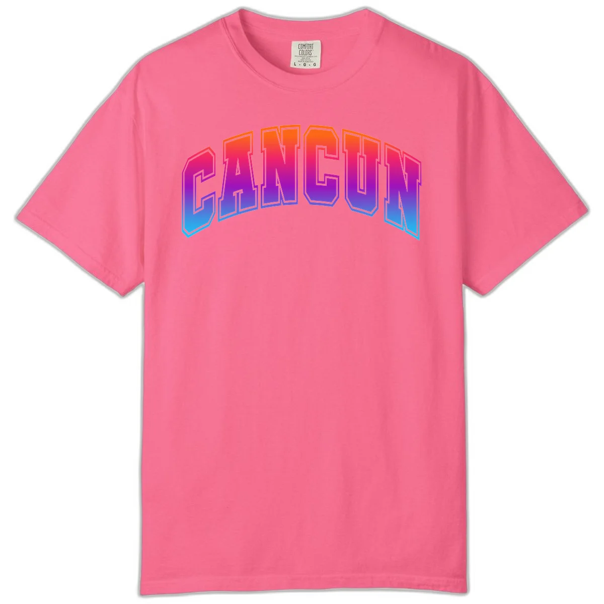 Neon Cruise Retro Vibes Comfort Color Tee in Crunchberry