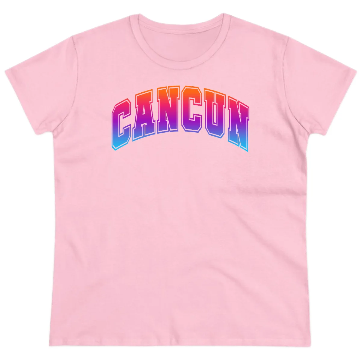 Neon Cruise Retro Vibes 80s Arcade Ladies Tee in Light Pink