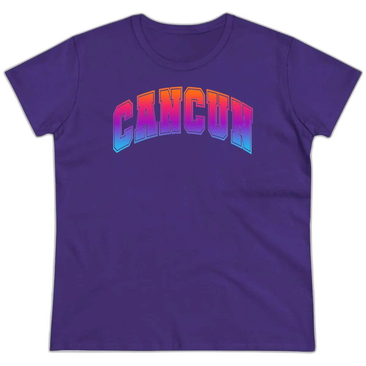 Neon Cruise Retro Vibes 80s Arcade Ladies Tee in Purple