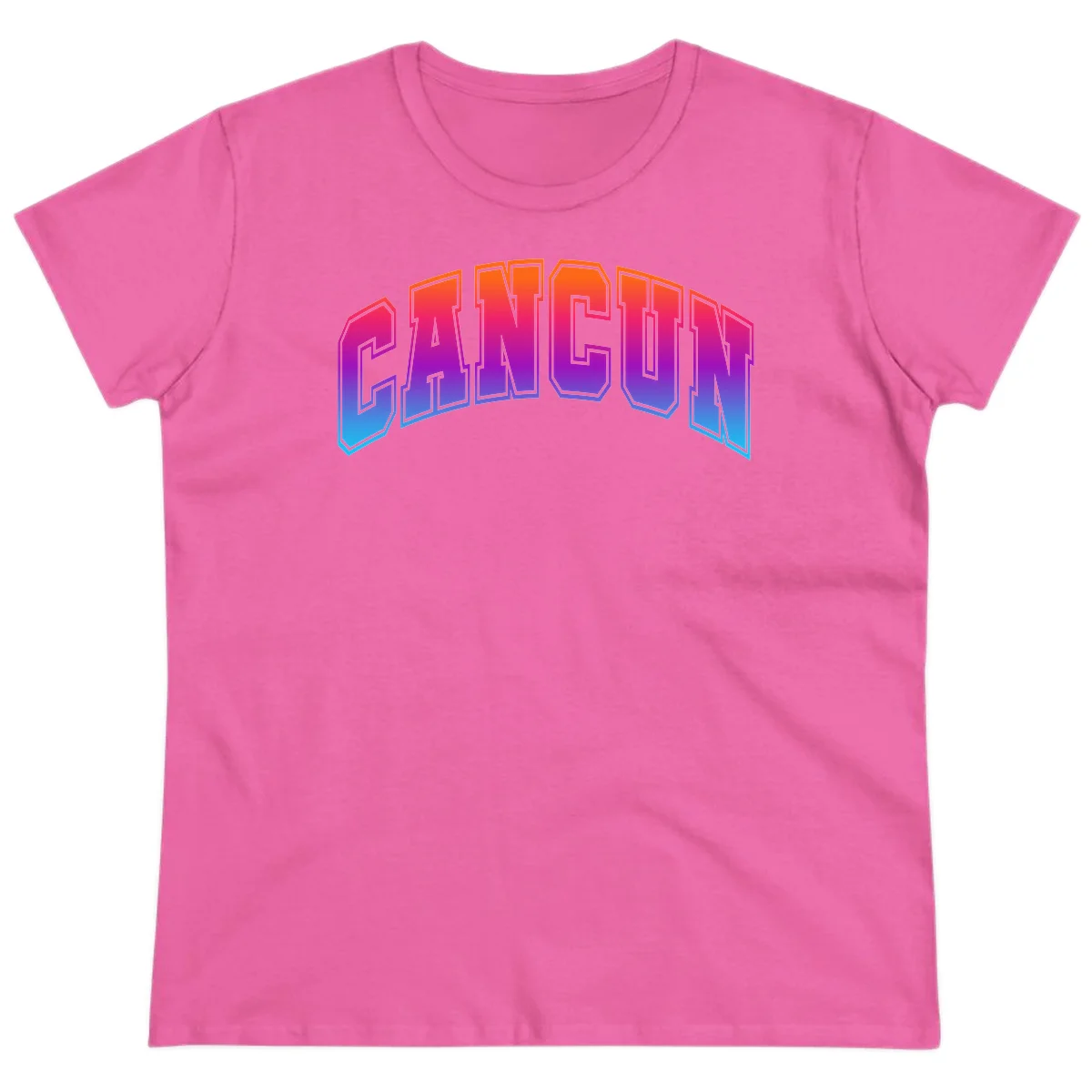 Neon Cruise Retro Vibes 80s Arcade Ladies Tee in Azalea