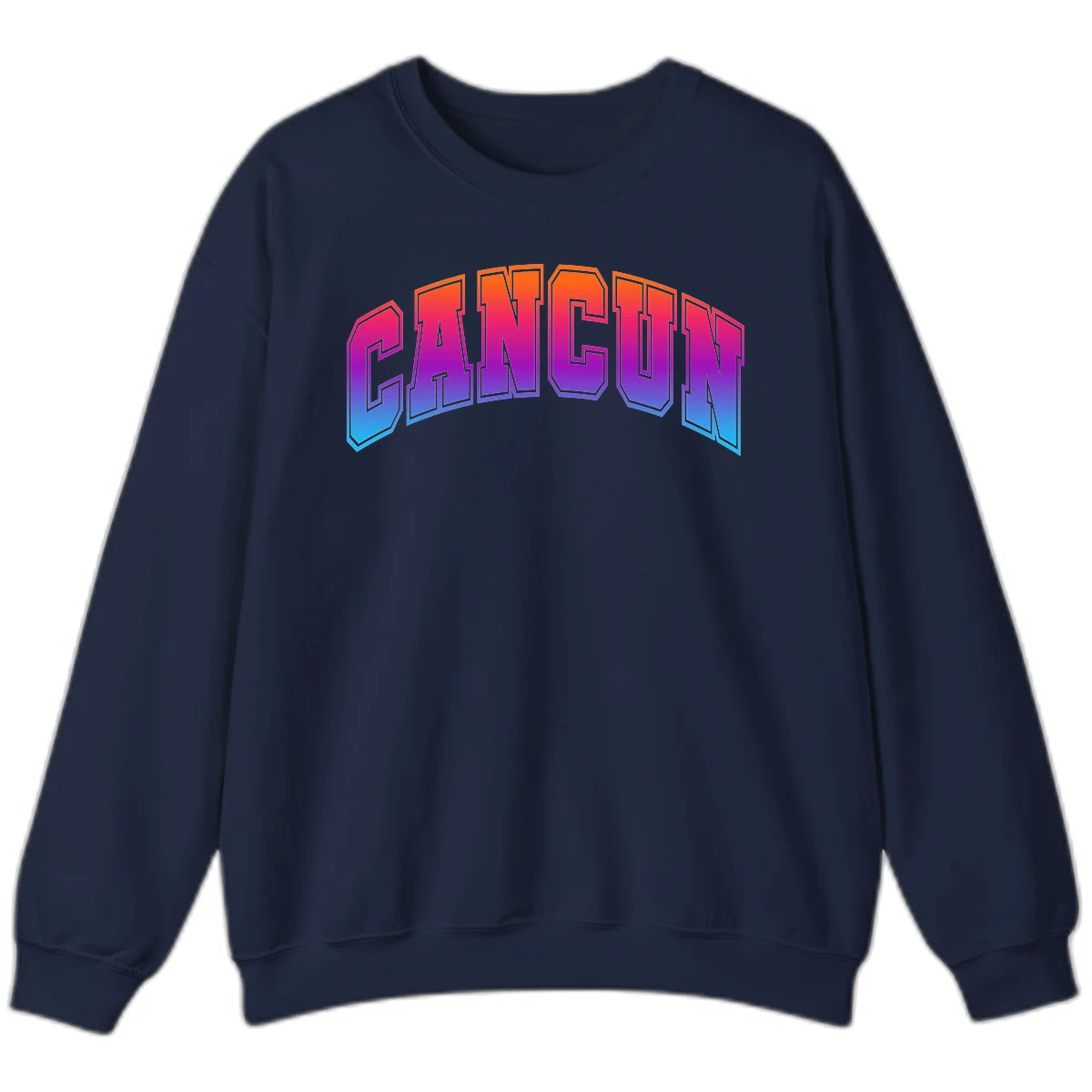 Neon Cruise Retro Vibes Crewneck Sweatshirt in Navy