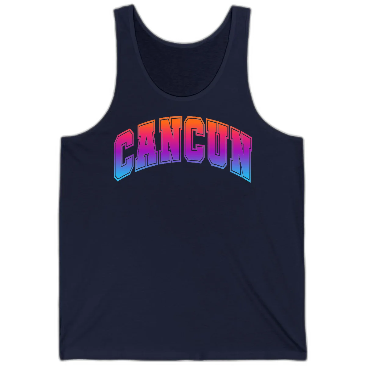 Neon Cruise Retro Vibes 80s Arcade Tank Top in Navy