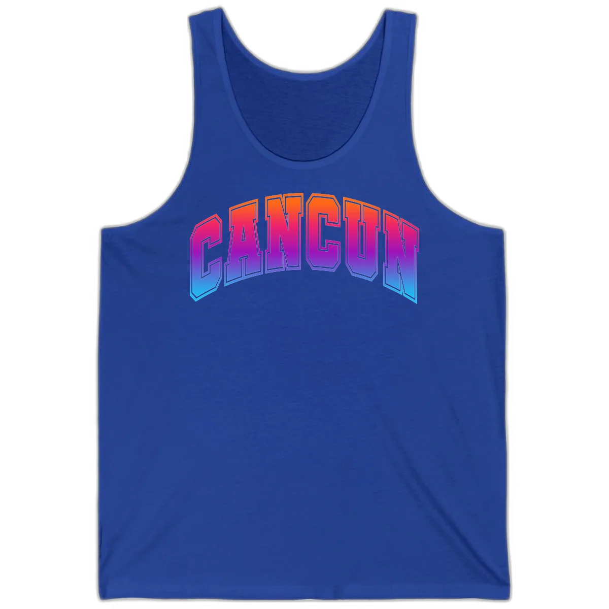Neon Cruise Retro Vibes 80s Arcade Tank Top in True Royal