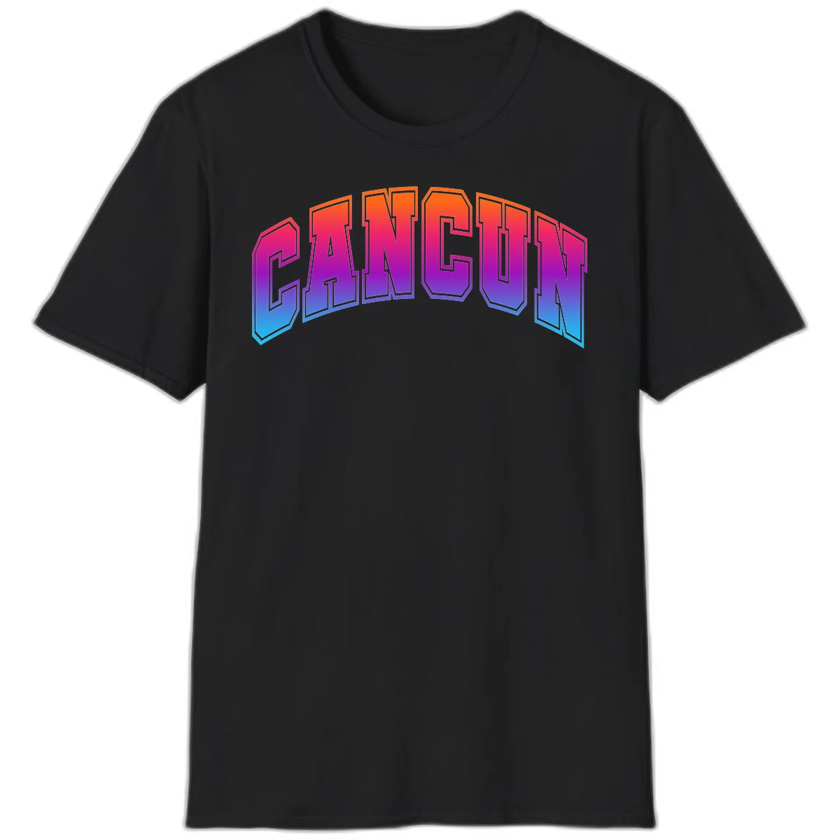 Neon Cruise Retro Vibes 80s Arcade T-Shirt in Black