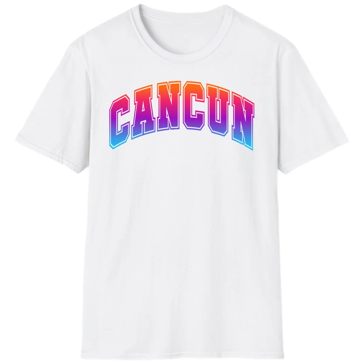 Neon Cruise Retro Vibes 80s Arcade T-Shirt in White