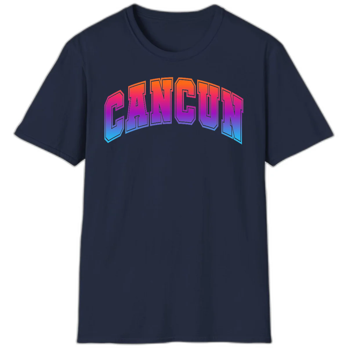 Neon Cruise Retro Vibes 80s Arcade T-Shirt in Navy