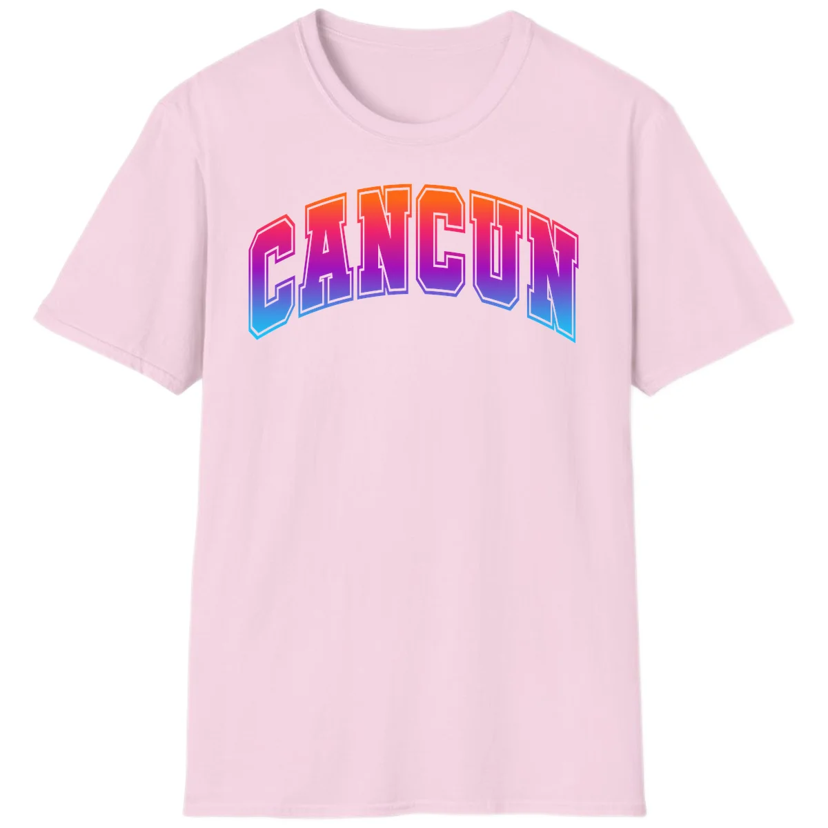 Neon Cruise Retro Vibes 80s Arcade T-Shirt in Light Pink