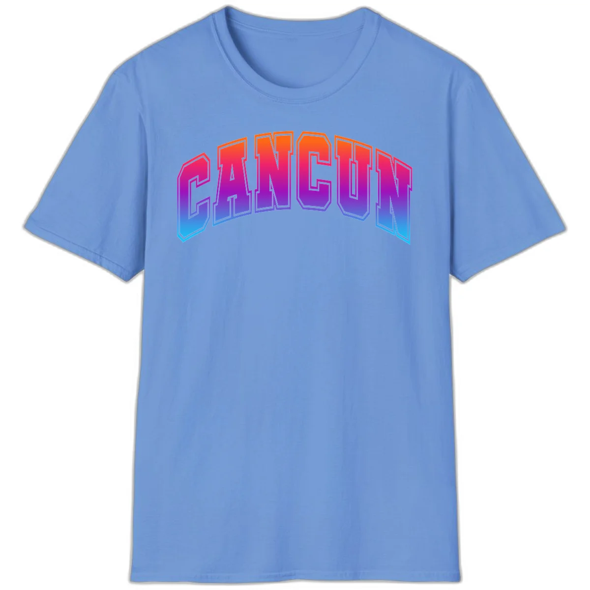 Neon Cruise Retro Vibes 80s Arcade T-Shirt in Carolina Blue