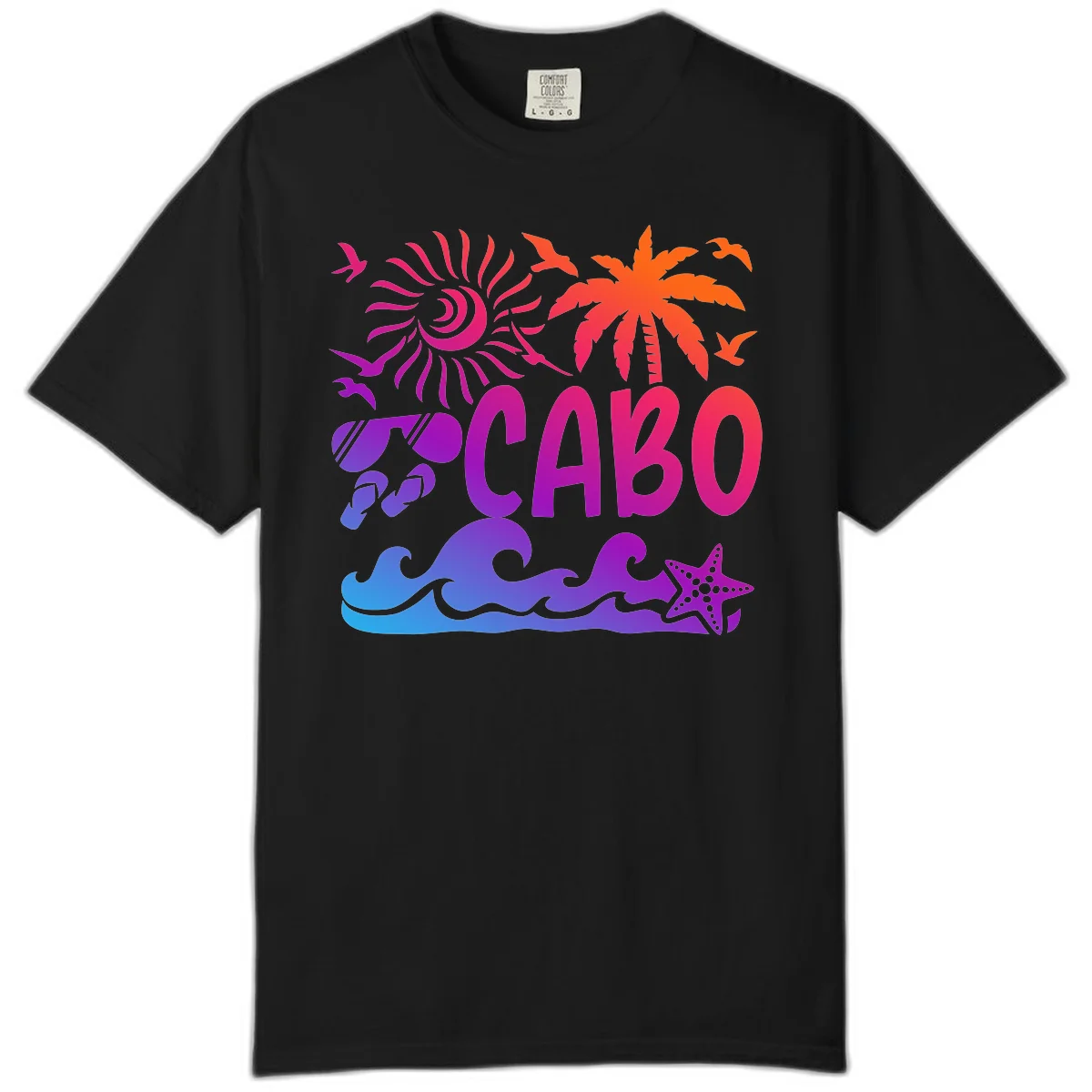 Cabo Tropical Paradise Vibes Comfort Color in Black