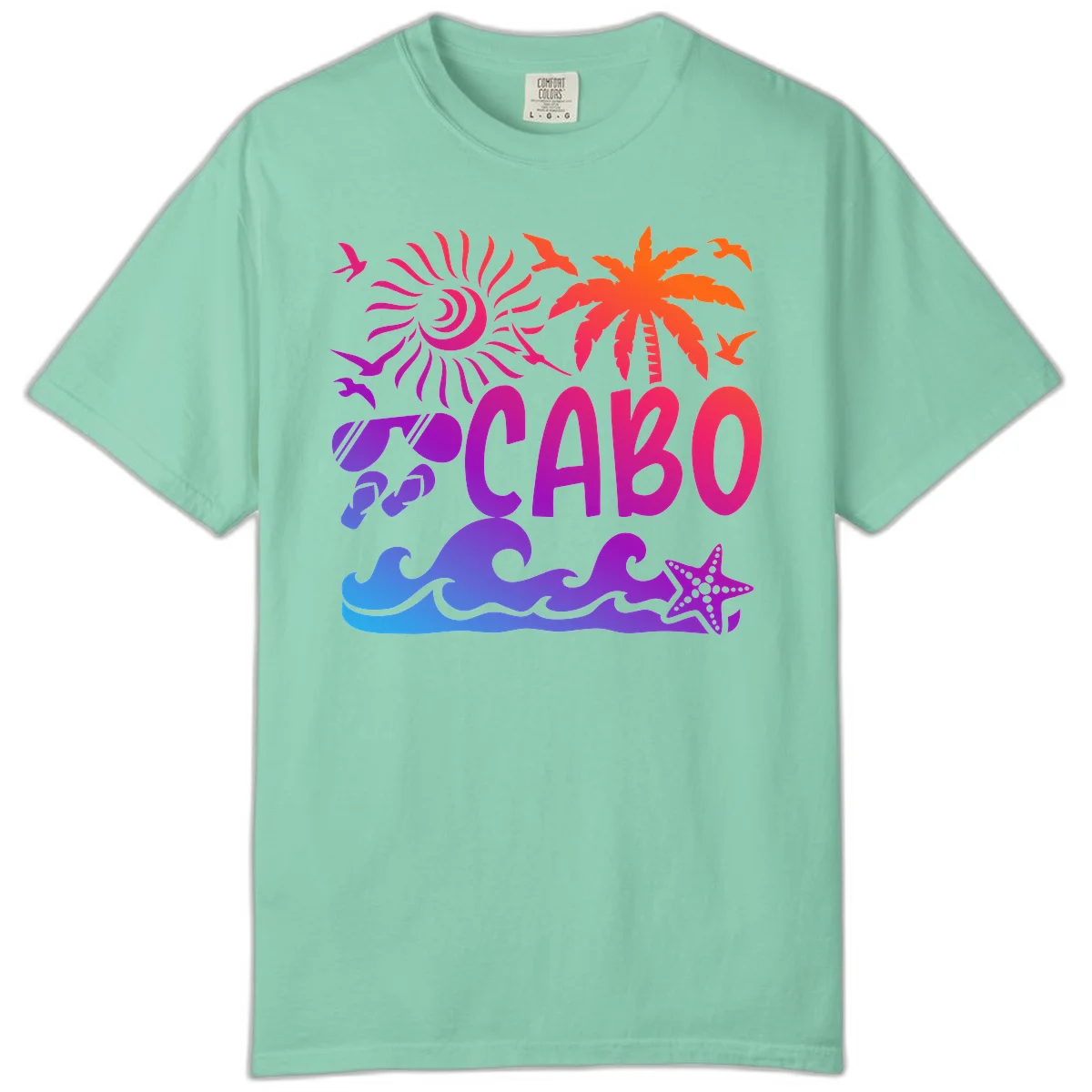 Cabo Tropical Paradise Vibes Comfort Color in Island Reef