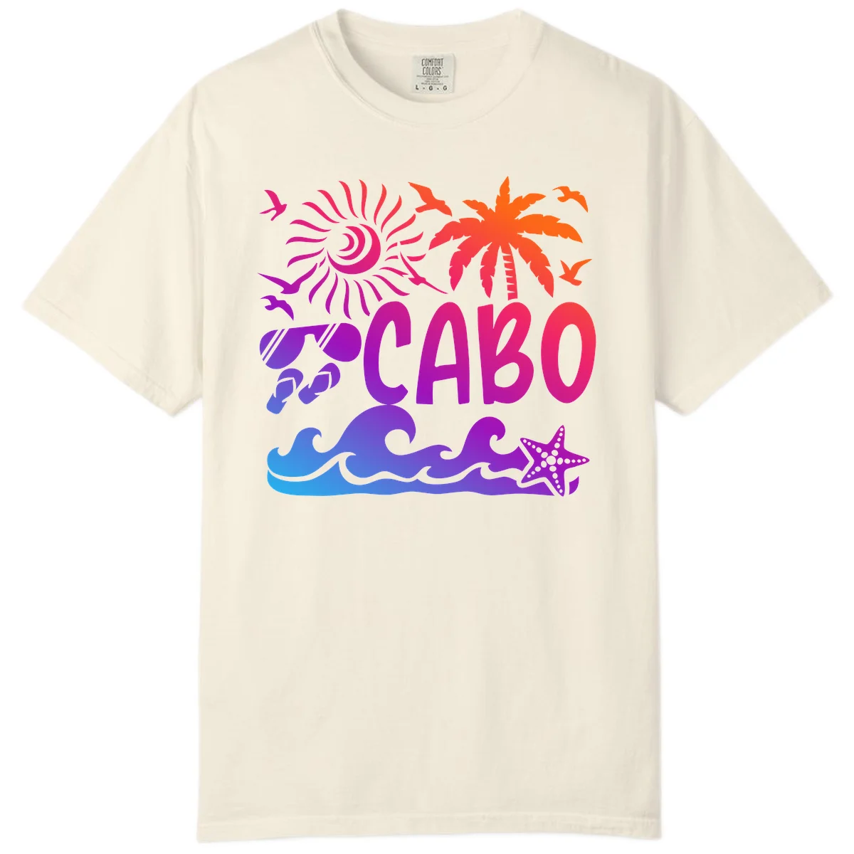 Cabo Tropical Paradise Vibes Comfort Color in Ivory