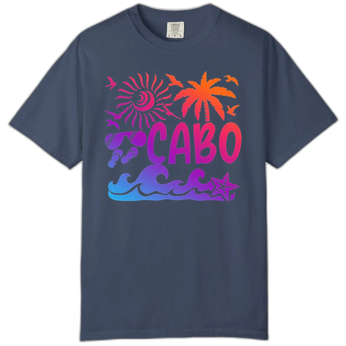 Cabo Tropical Paradise Vibes Comfort Color in Midnight