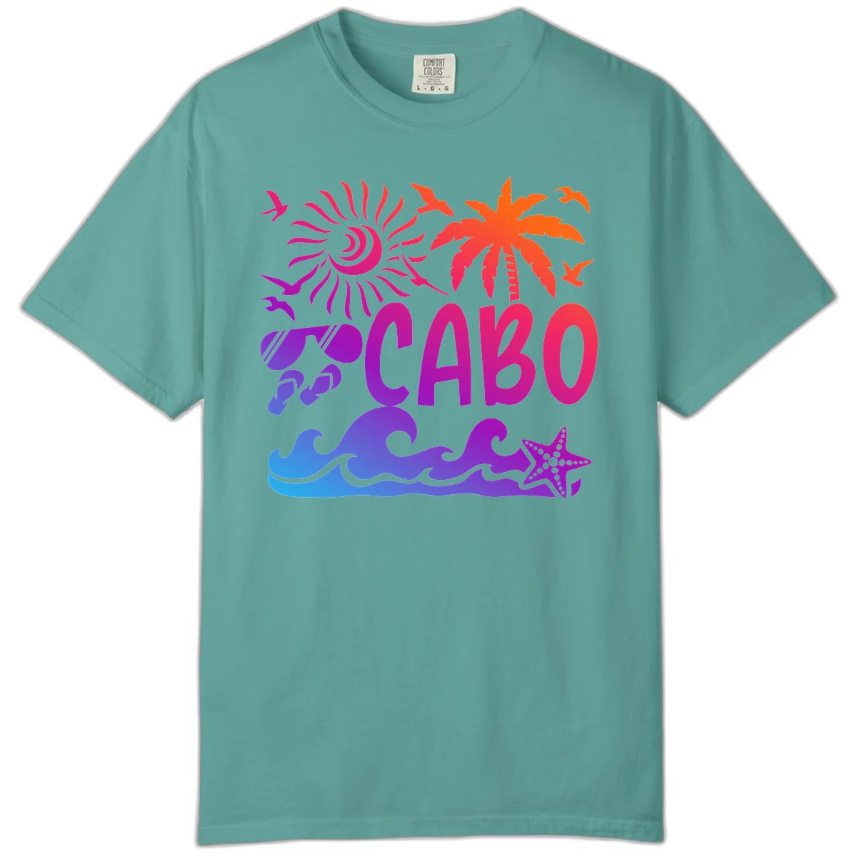 Cabo Tropical Paradise Vibes Comfort Color in Seafoam