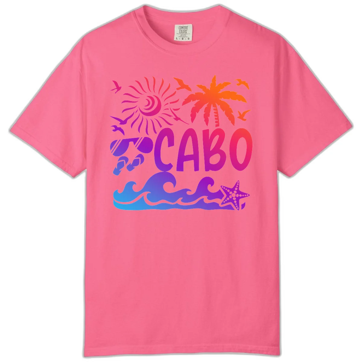 Cabo Tropical Paradise Vibes Comfort Color in Crunchberry