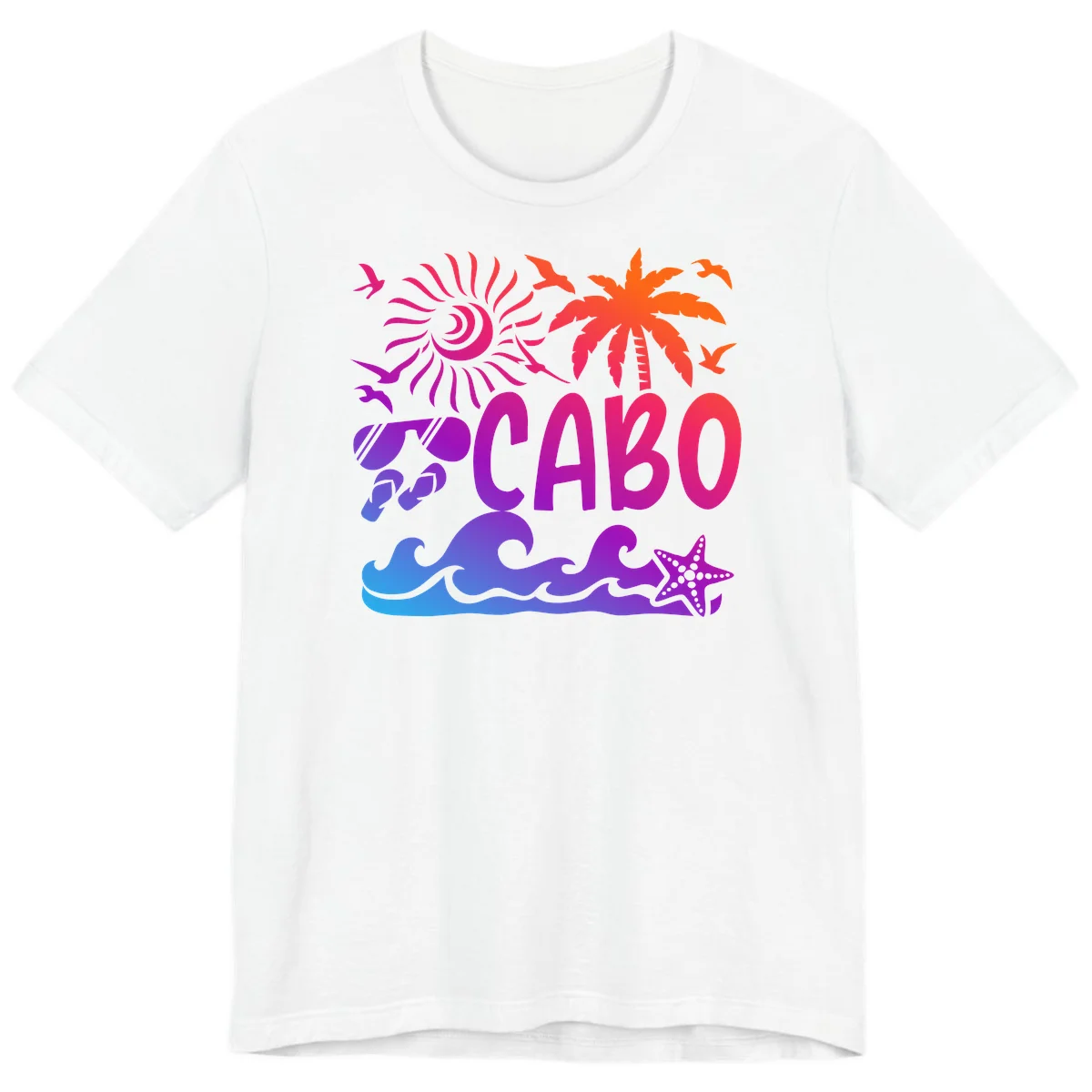 Cabo Tropical Paradise Vibes Premium T-Shirt in White