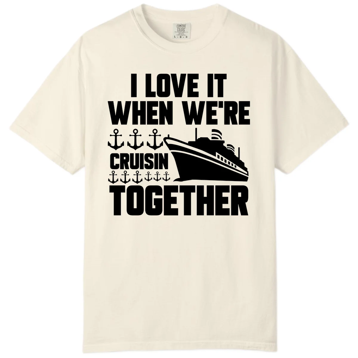 Cruisin' Anchors Together Comfort Color in Ivory