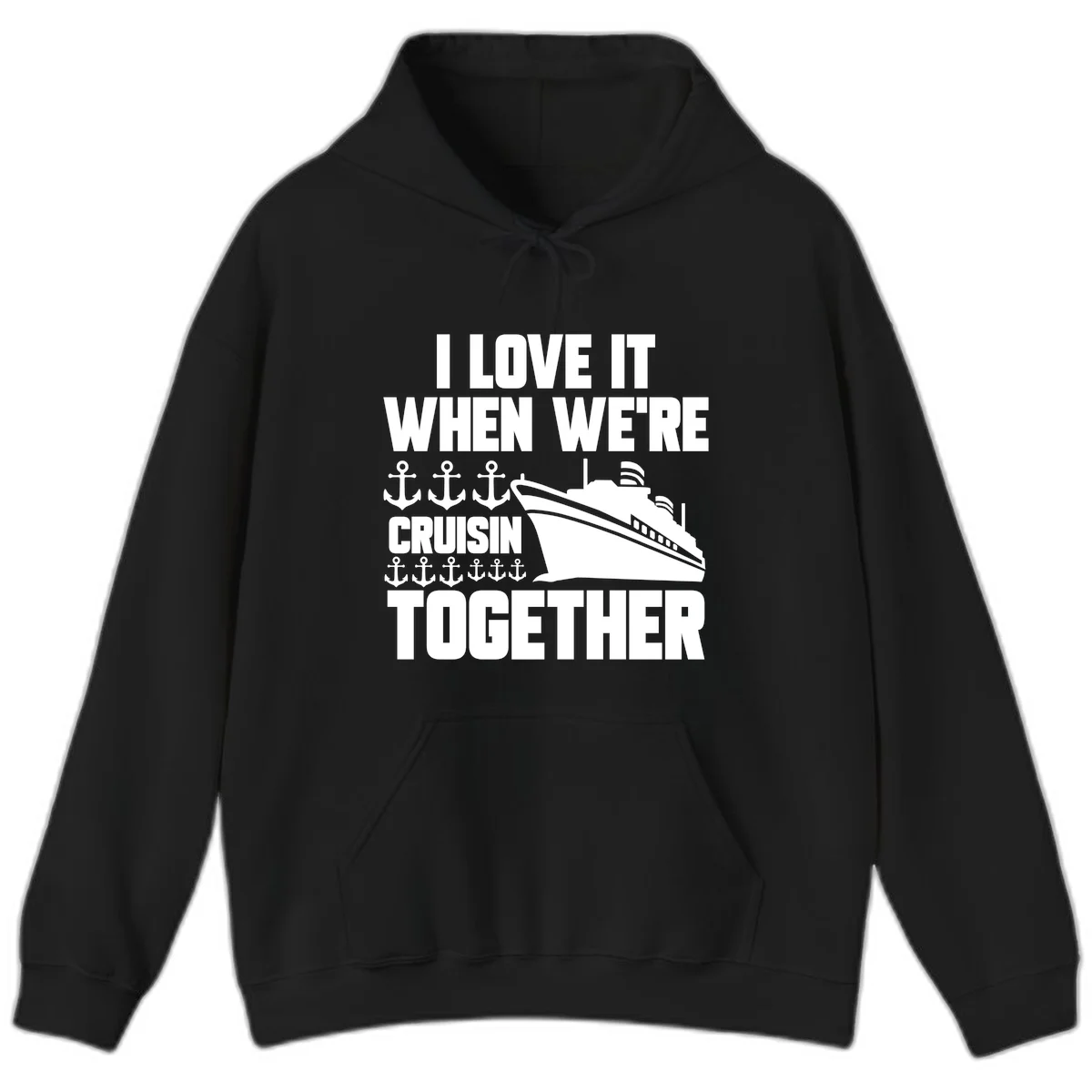 Cruisin' Anchors Together Hoodie in Black