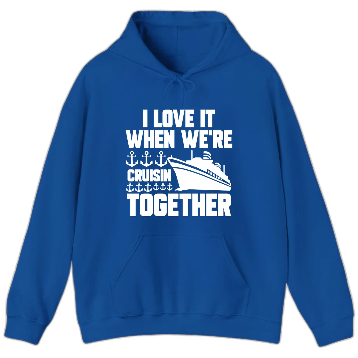 Cruisin' Anchors Together Hoodie in Royal