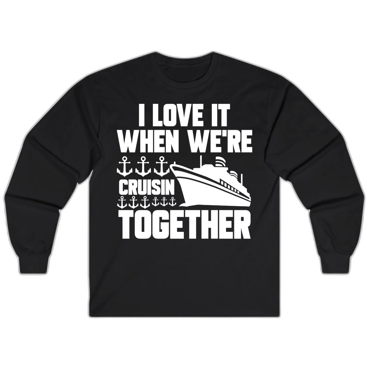 Cruisin' Anchors Together Long Sleeve in Black