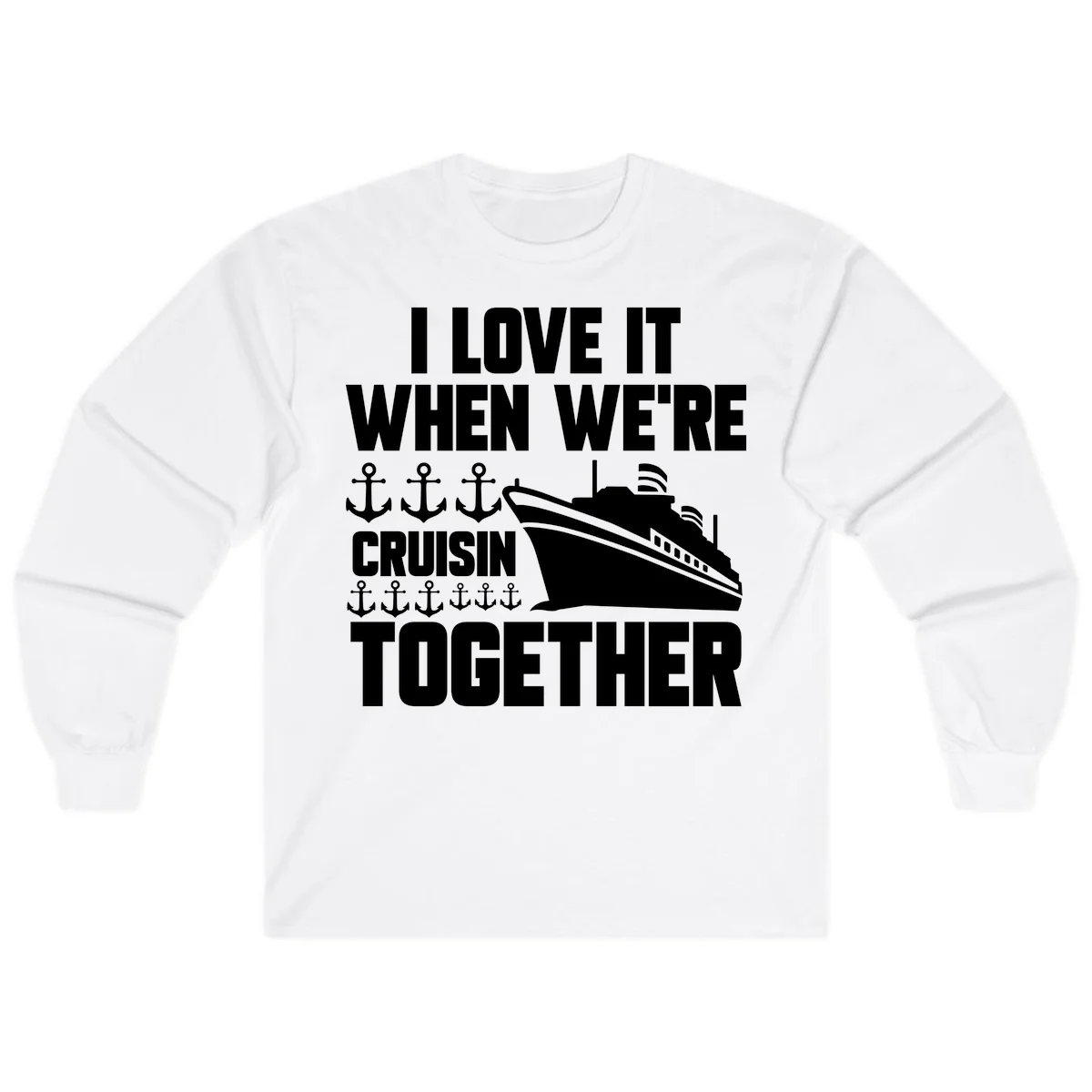 Cruisin' Anchors Together Long Sleeve in White