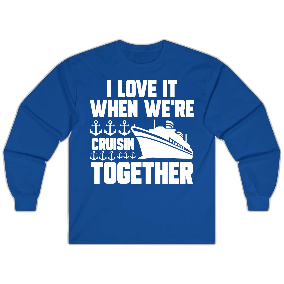 Cruisin' Anchors Together Long Sleeve in Royal