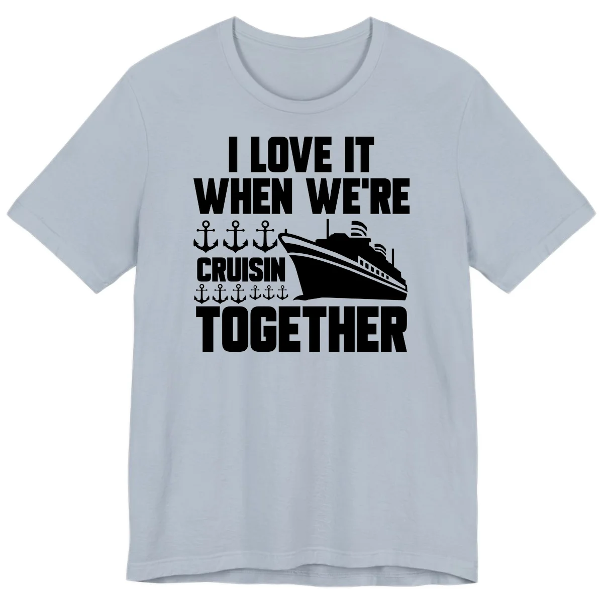 Cruisin' Anchors Together Premium T-Shirt in Light Blue