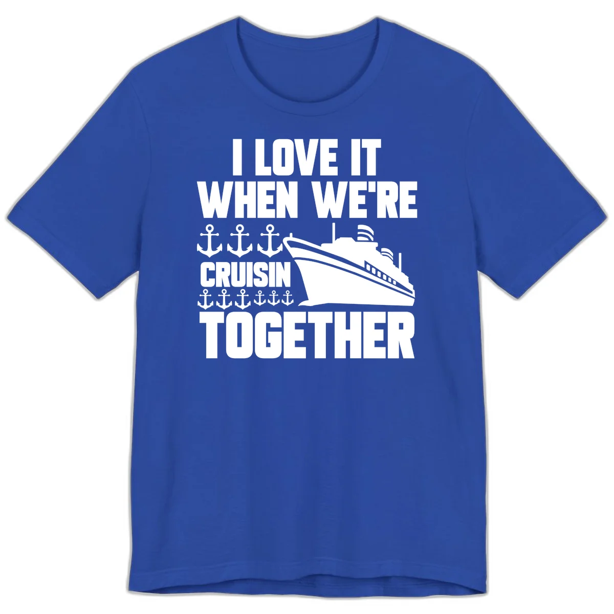 Cruisin' Anchors Together Premium T-Shirt in True Royal