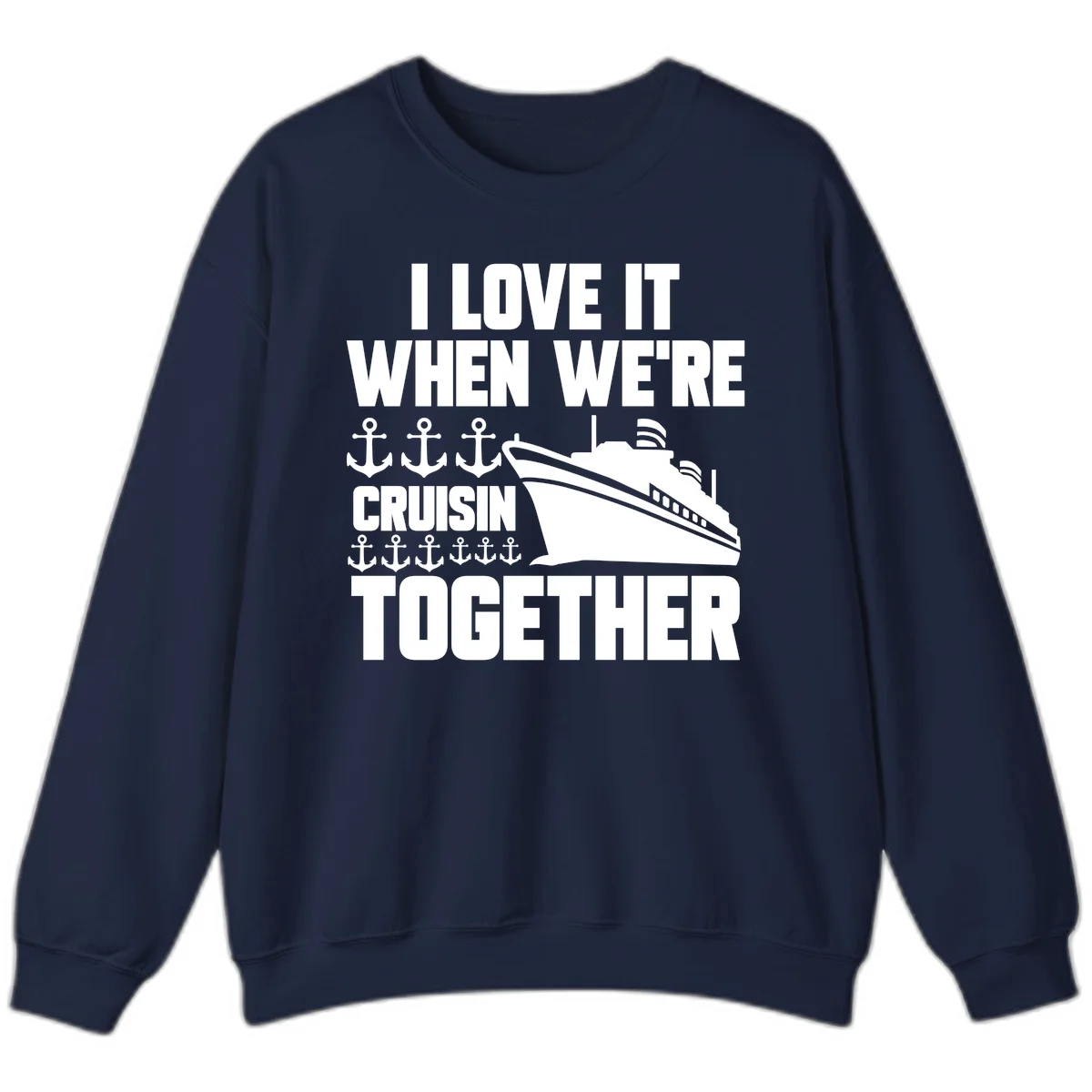 Cruisin' Anchors Together Sweatshirt in Navy