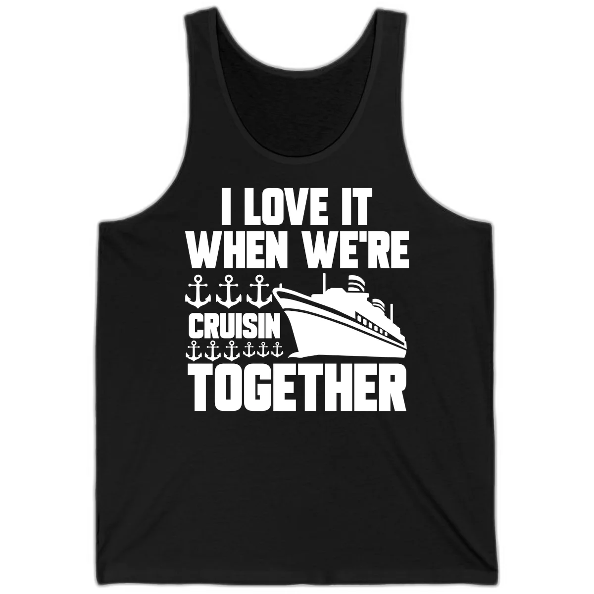 Cruisin' Anchors Together Tank in Black