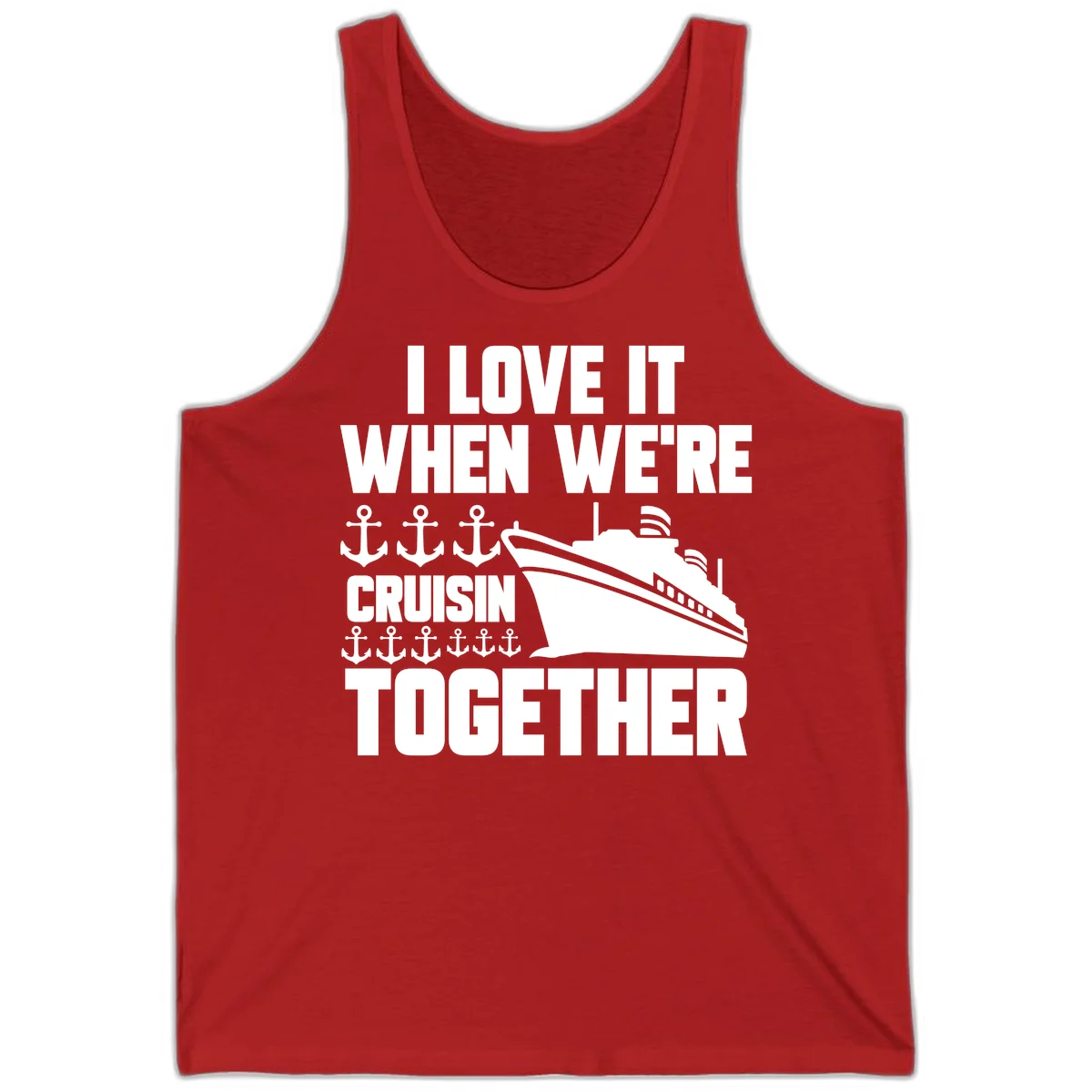 Cruisin' Anchors Together Tank in Red