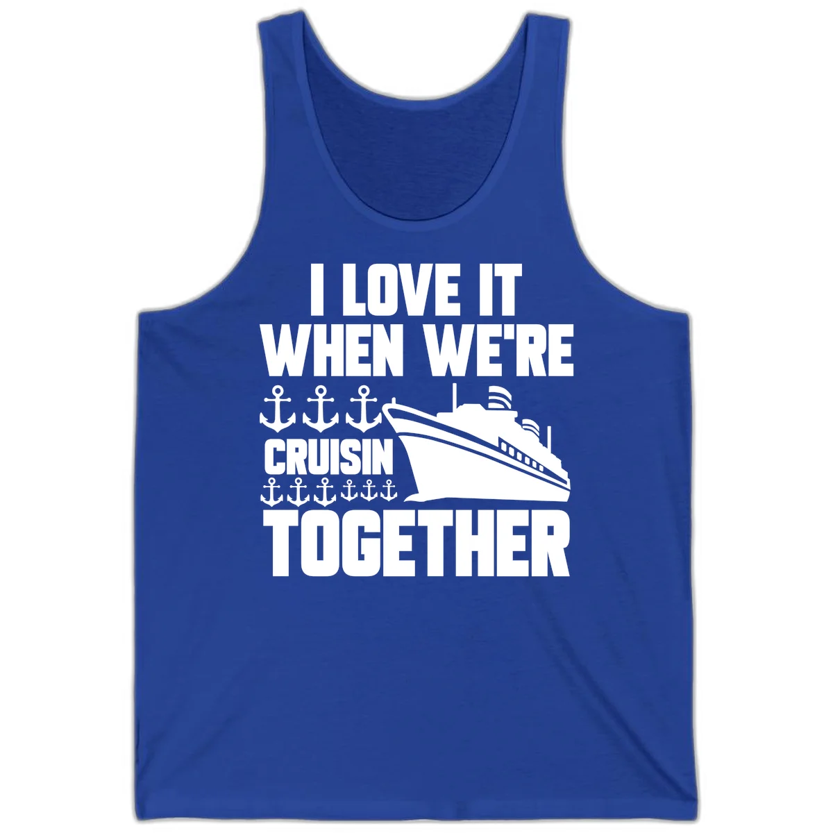 Cruisin' Anchors Together Tank in True Royal