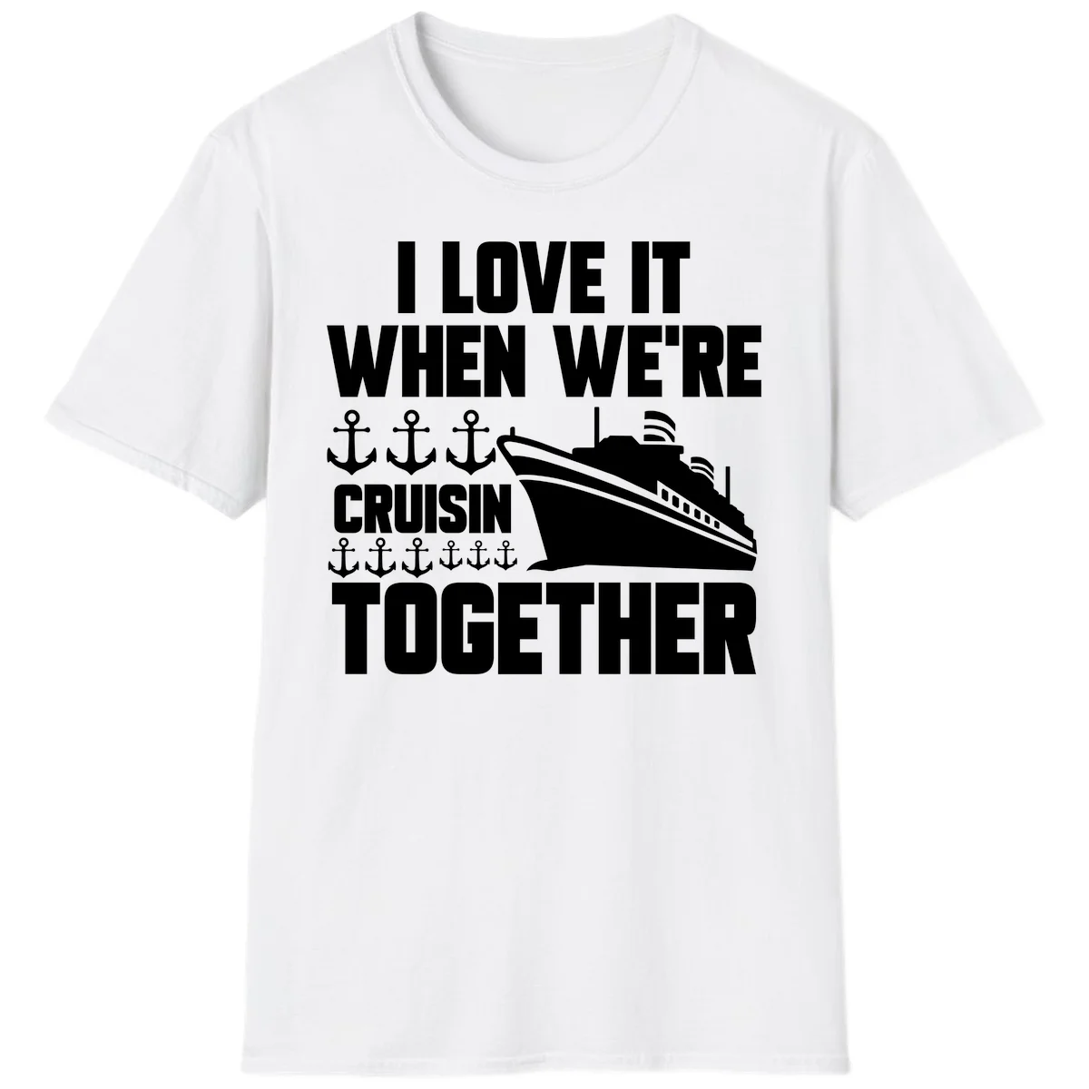 Cruisin' Anchors Together T-Shirt in White
