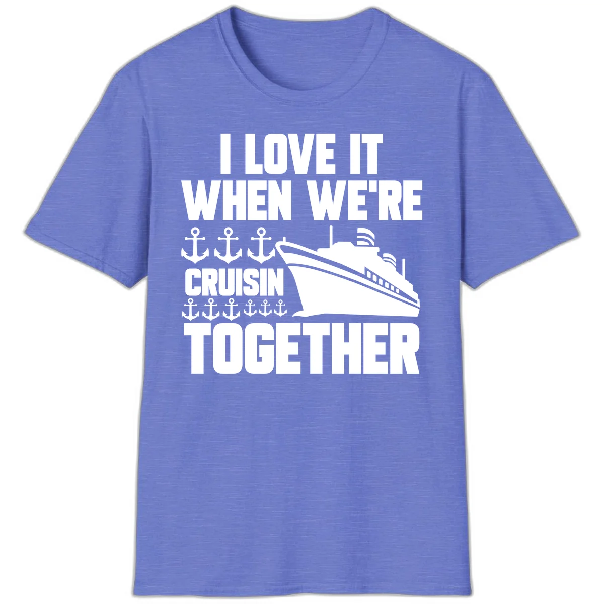 Cruisin' Anchors Together T-Shirt in Heather Royal