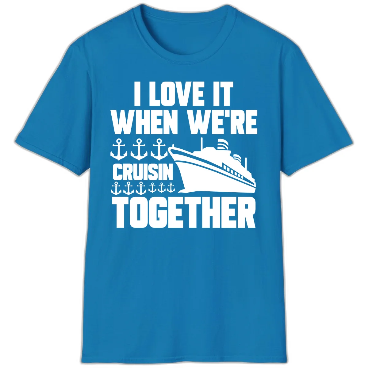 Cruisin' Anchors Together T-Shirt in Sapphire