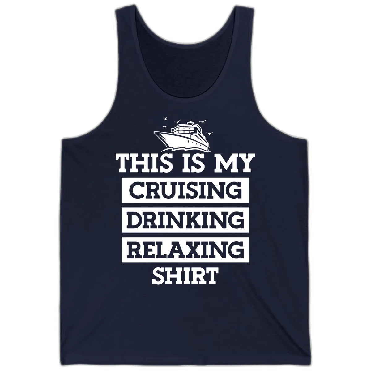 My Cruising Drinking Relaxing Tank in Navy