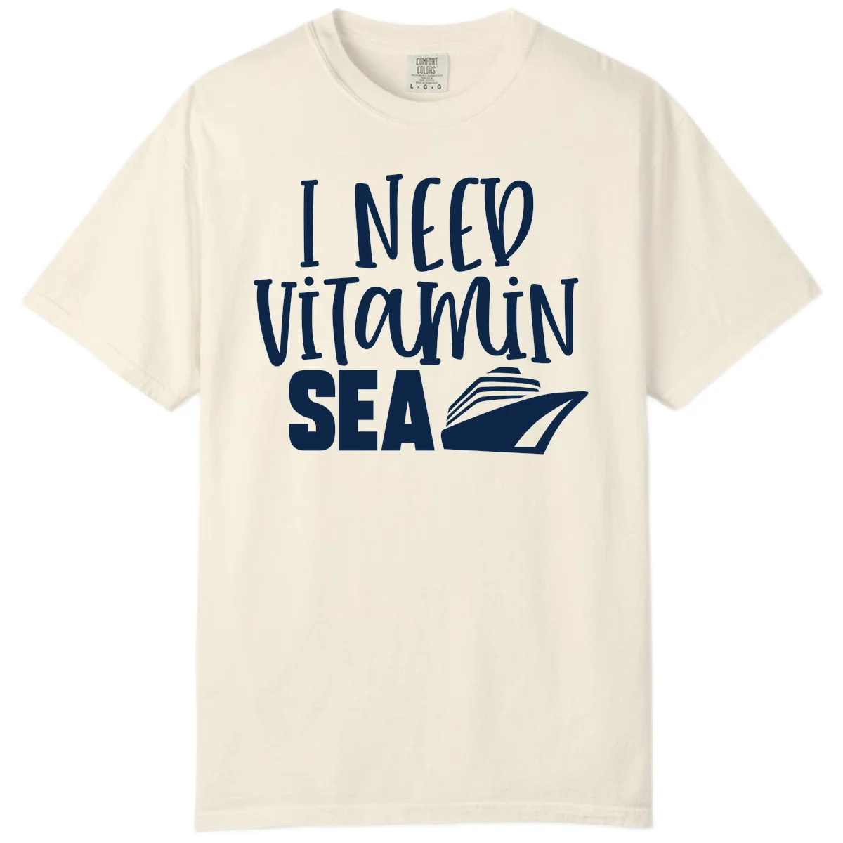 I Need Vitamin Sea Comfort Color Tee in Ivory