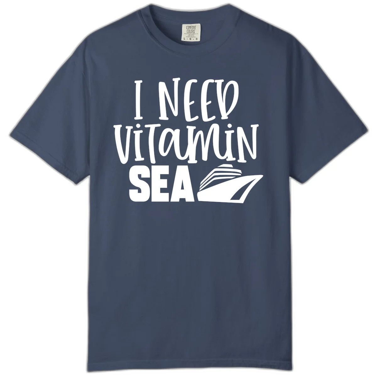 I Need Vitamin Sea Comfort Color Tee in Midnight