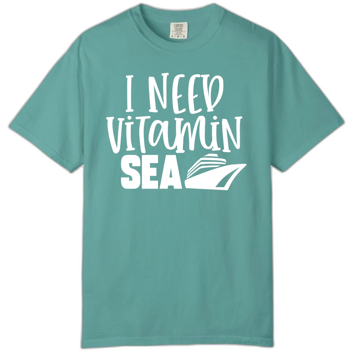 I Need Vitamin Sea Comfort Color Tee in Seafoam