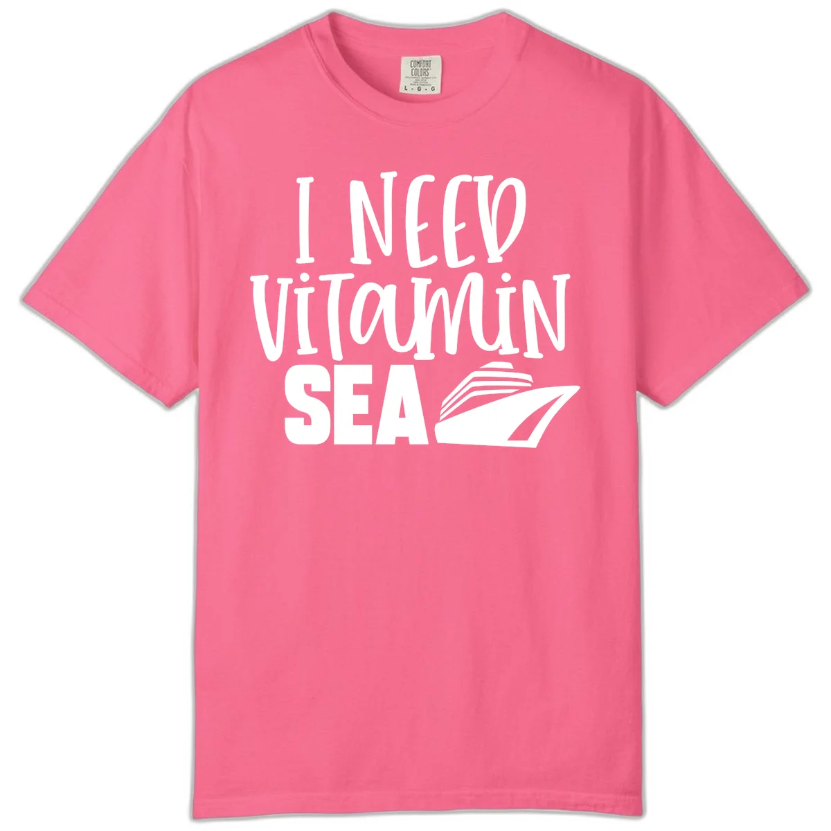 I Need Vitamin Sea Comfort Color Tee in Crunchberry